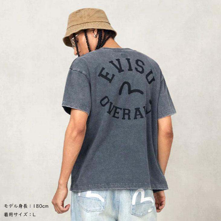 EVISU（エヴィス） リラックスフィット Tシャツ ロゴとカモメプリント