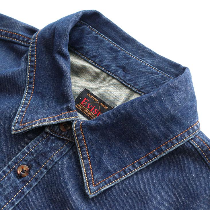 EVISU（エヴィス） 刺し子家紋 デニムシャツ 長袖 リラックスフィット