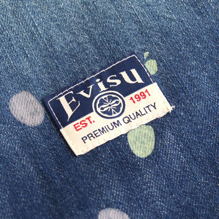 EVISU（エヴィス） 刺し子家紋 デニムシャツ 長袖 リラックスフィット