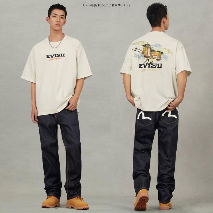デ*ン様 K829⭐︎味のあるEVISU デニム カモメプリント 5連ポケットウ カモメプリントポケット レギュラーフィット ジーンズ #2020 – EVISU