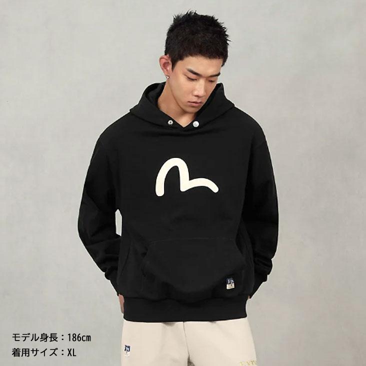 EVISU（エヴィス） リラックスフィット フーディー カモメプリント