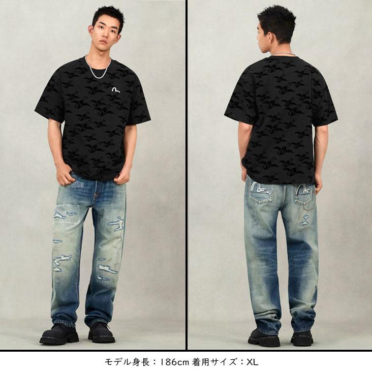 EVISU（エヴィス） リラックスフィット Tシャツ オールオーバーカモメ