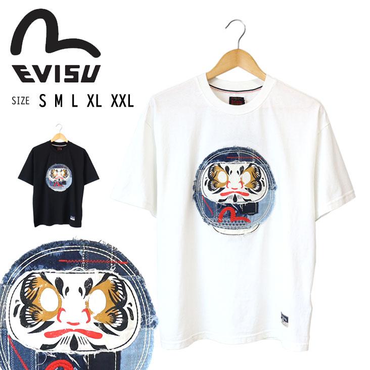 EVISU（エヴィス） リラックスフィット Tシャツ 刺し子だるまとカモメ