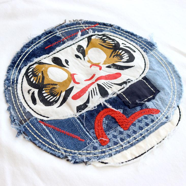 EVISU（エヴィス） リラックスフィット Tシャツ 刺し子だるまとカモメ 