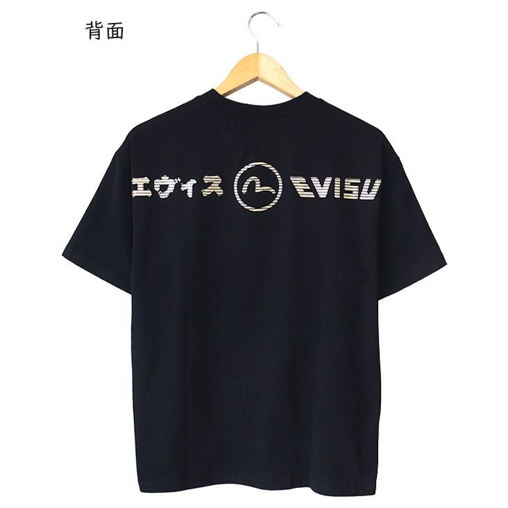 EVISU（エヴィス） リラックスフィット Tシャツ 獅子舞と山刺繍 仏頭