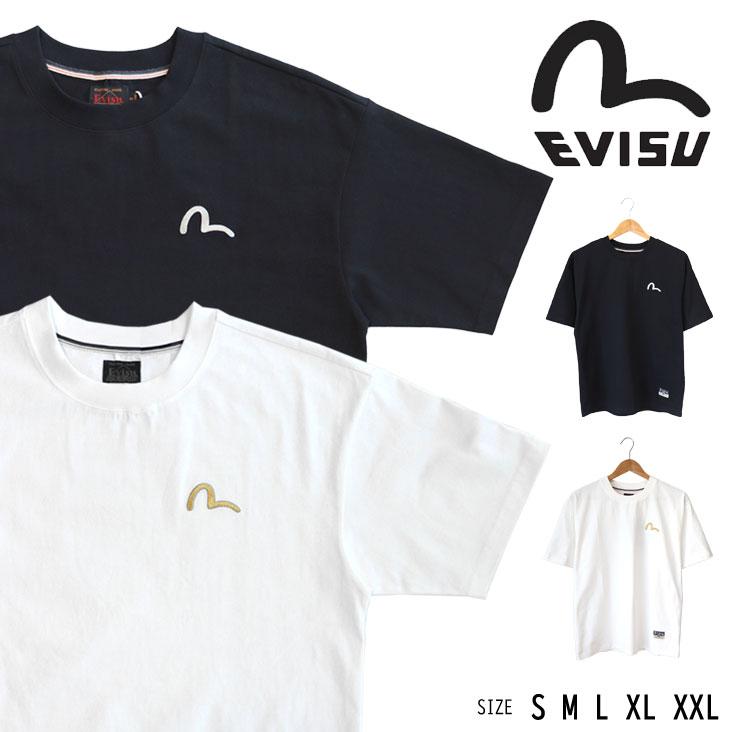 EVISU（エヴィス） リラックスフィット Tシャツ カモメ刺繍 半袖T