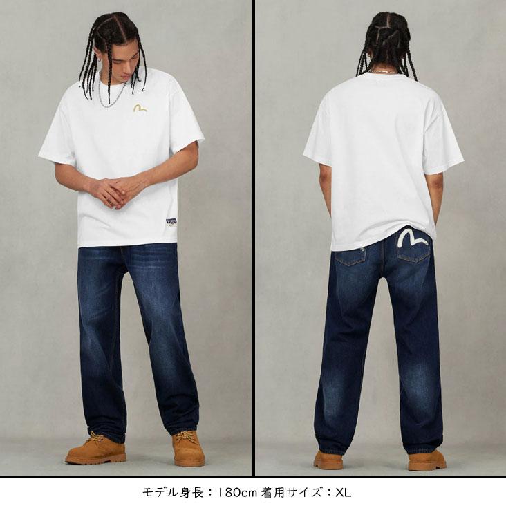 EVISU（エヴィス） リラックスフィット Tシャツ カモメ刺繍 半袖T