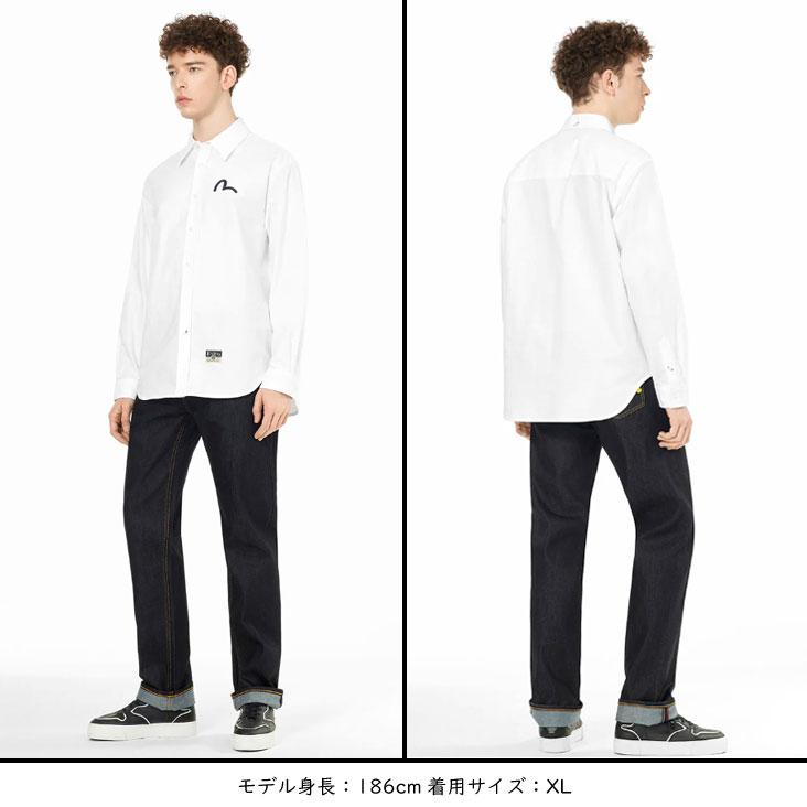 エヴィス（エビス)EVISUＹシャツ長袖 EVISU（エヴィス） 長袖オックスフォードシャツ カモメプリント