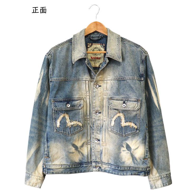 EVISU（エヴィス） ウォッシュド デニムジャケット ジージャン Gジャン