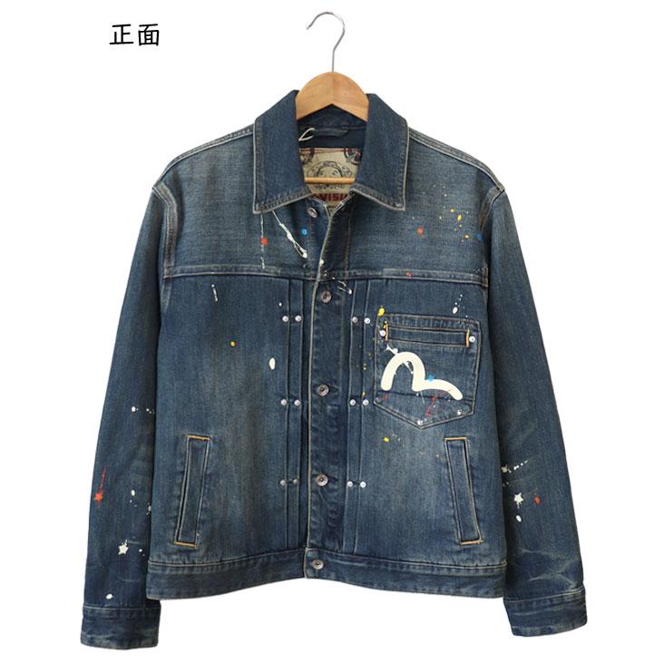 EVISU（エヴィス） ウォッシュド スプラッシュ大黒 デニムジャケット