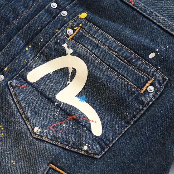 EVISU（エヴィス） ウォッシュド スプラッシュ大黒 デニムジャケット
