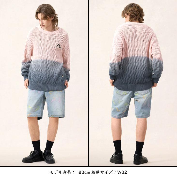 EVISU（エヴィス） リラックスフィット デニムショーツ オールオーバー