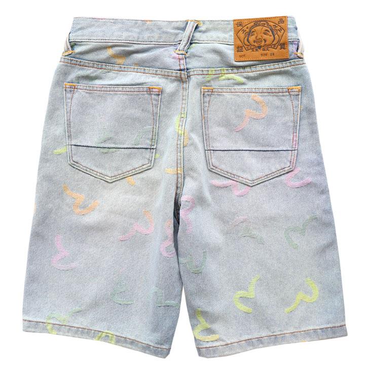EVISU（エヴィス） リラックスフィット デニムショーツ オールオーバー