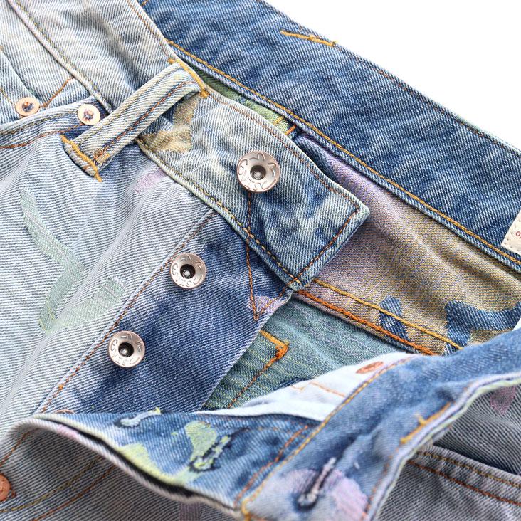 EVISU（エヴィス） リラックスフィット デニムショーツ オールオーバー