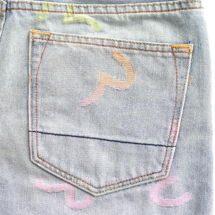 EVISU（エヴィス） リラックスフィット デニムショーツ オールオーバー