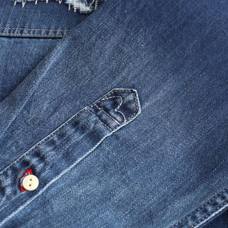 EVISU（エヴィス） ウォッシュド デニムシャツ 長袖 リラックス