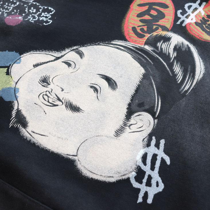 EVISU（エヴィス） フーディ 仏頭プリント 恵比寿プリント パーカー
