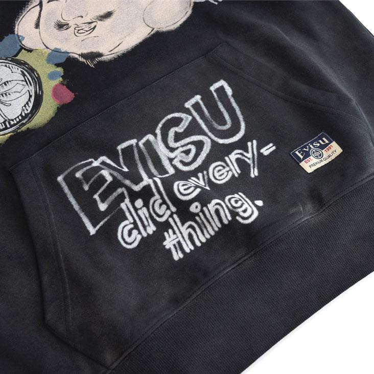 EVISU（エヴィス） フーディ 仏頭プリント 恵比寿プリント パーカー