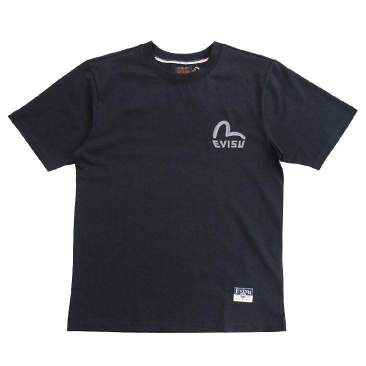 EVISU（エヴィス） レギュラーフィット Tシャツ モノクロカモメ刺繍