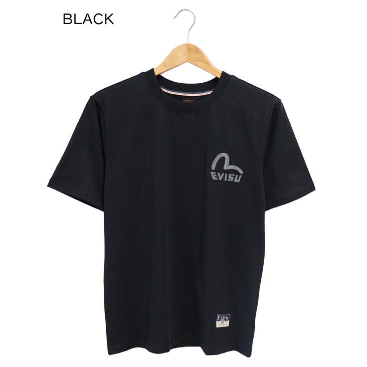 EVISU（エヴィス） レギュラーフィット Tシャツ モノクロカモメ刺繍