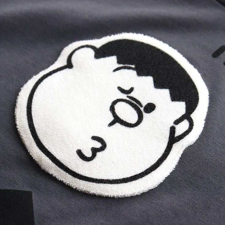 I'm Doraemon アイム ドラえもん ジャイアン半袖Tシャツ KIDS BABY ジグザグ柄 フェイス アップリケ 立体的 プリント 人気 流行 おすすめ トップス カジュアル | chil2 | 05