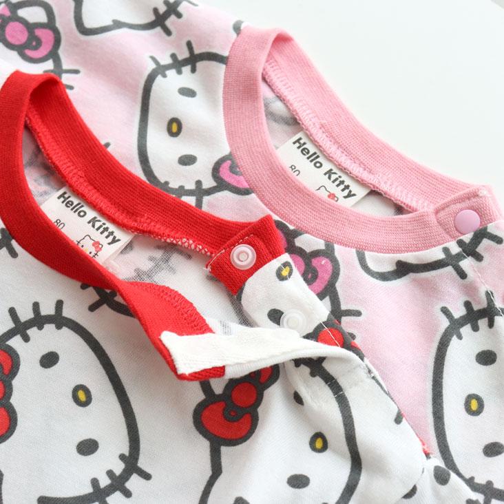 ハローキティ Hello Kitty 総柄半袖ロンパース BABY サンリオ SANRIO