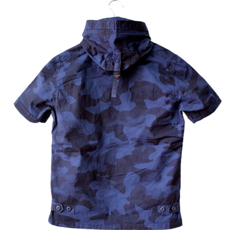 AVIREX アヴィレックス S/S CAMO STRECH ZIP SH カモフラージュ ストレッチ ZIP 半袖シャツ パーカー 迷彩 ミリタリー ステンシル アビレックス｜mitoman｜02