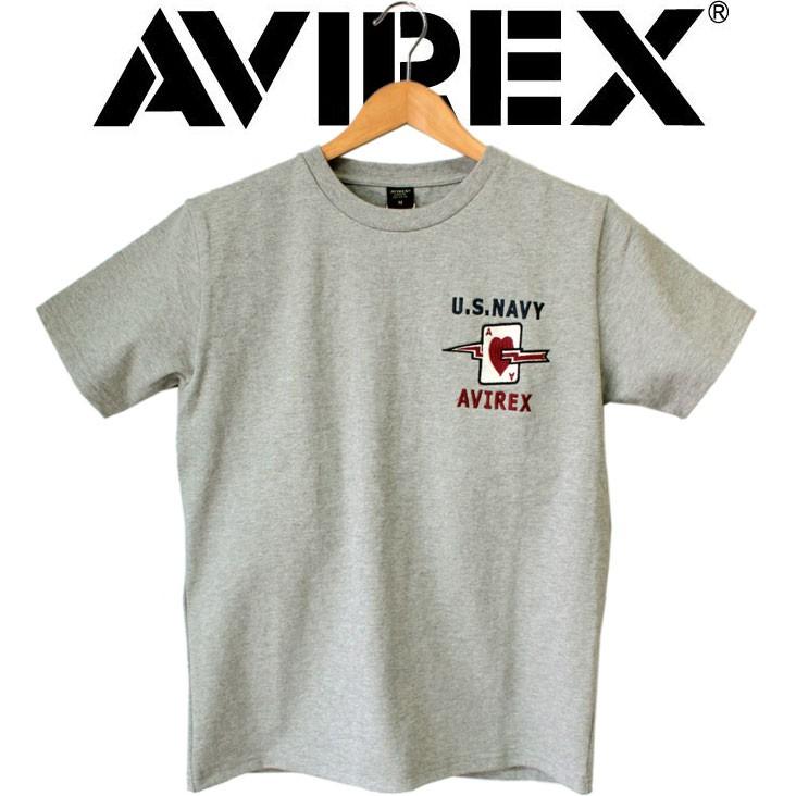 AVIREX（アヴィレックス） S/S EMBROIDERY CREW NECK T-SHIRT PHANTOM