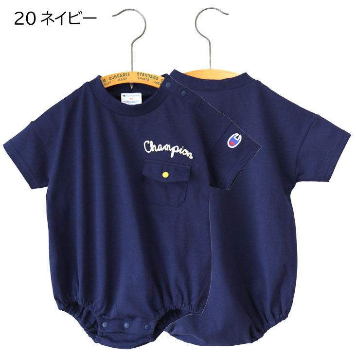 BABYMILO ベビー服 半袖ロンパース Champion（チャンピオン） BABY 半袖 ロンパース ポケット ベビー服