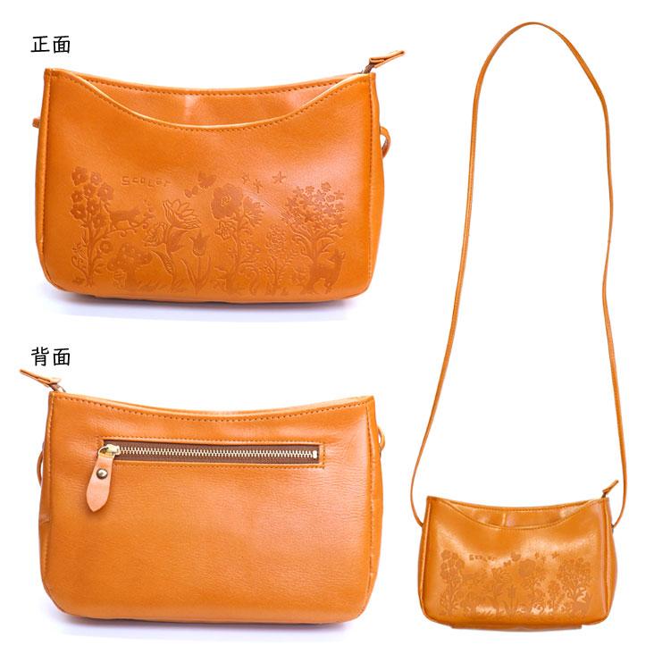 ScoLar（スカラー） 本革ショルダーバッグ 日本製 made in JAPAN 花蝶