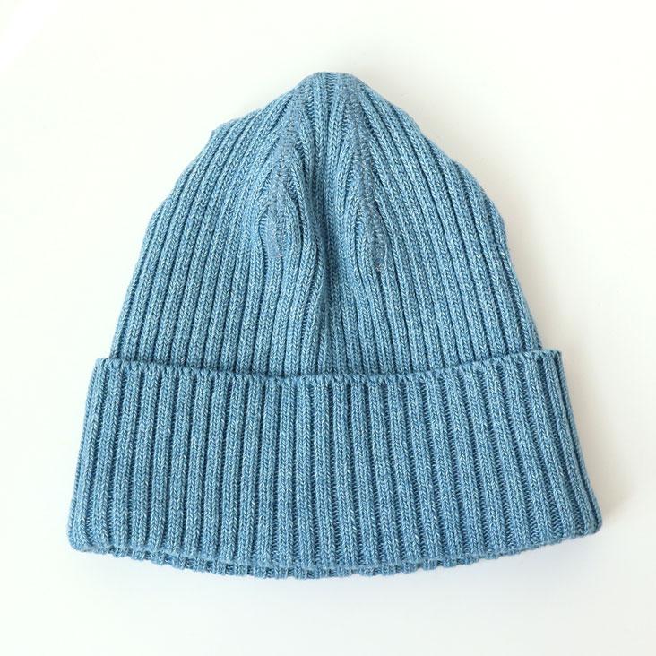 AVIREX アヴィレックス ニットキャップ INDIGO DYEING ロゴ ニット帽