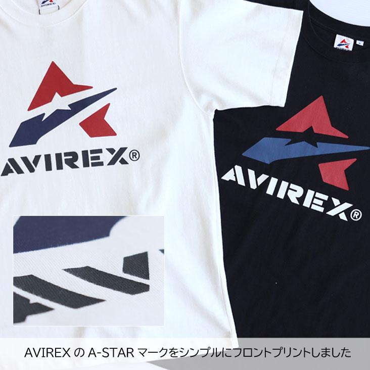 AVIREX（アヴィレックス） 半袖T A-STAR プリント フロントプリント 