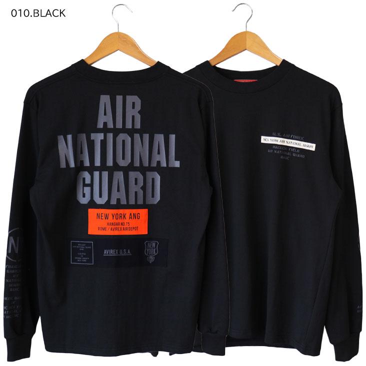 AVIREX（アヴィレックス） ロンT AIR NATIONAL GUARD ワッペン エア 