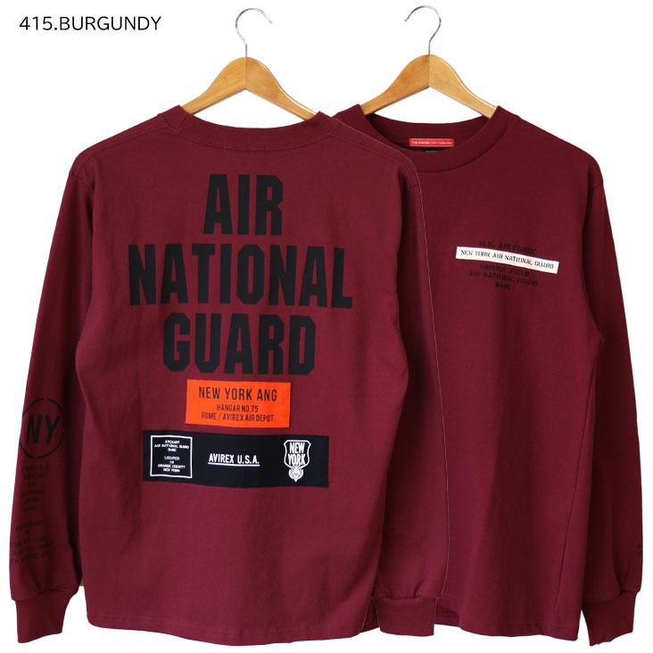 AVIREX（アヴィレックス） ロンT AIR NATIONAL GUARD ワッペン エア 