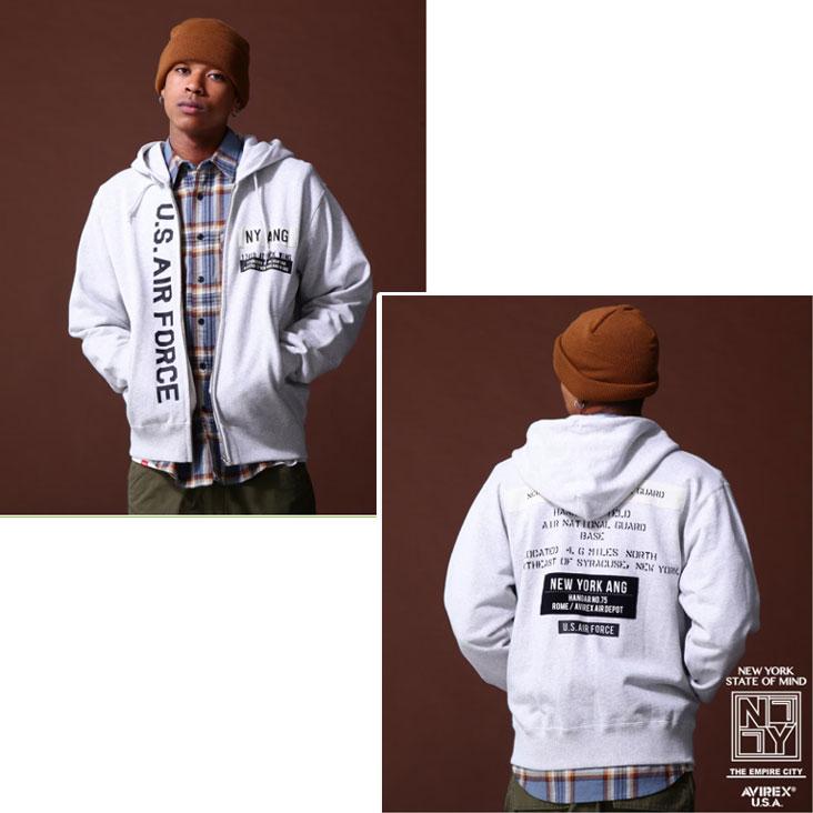 archive AVIREX ジップアップ　パーカー　アメカジ　グランジ　英字 archive AVIREX ジップアップ パーカー アメカジ グランジ 英字