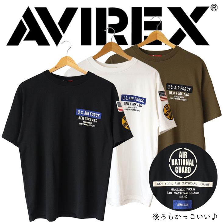 AVIREX（アヴィレックス） ワッペン半袖T AIR NATIONAL GUARD