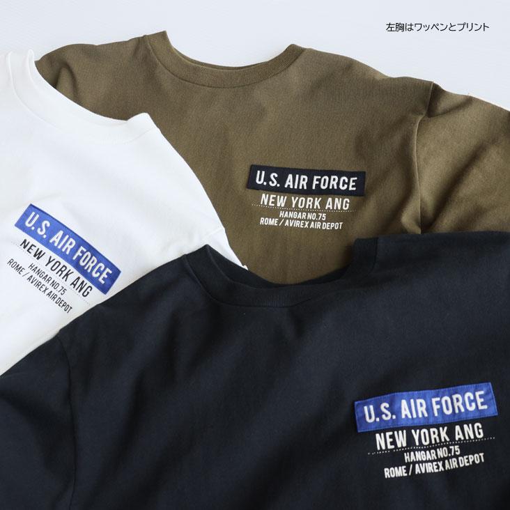 AVIREX（アヴィレックス） ワッペン半袖T AIR NATIONAL GUARD