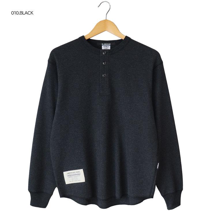 AVIREX（アヴィレックス） HONEYCOMB WAFFLE L/S HENLEY NECK T-SHIRT