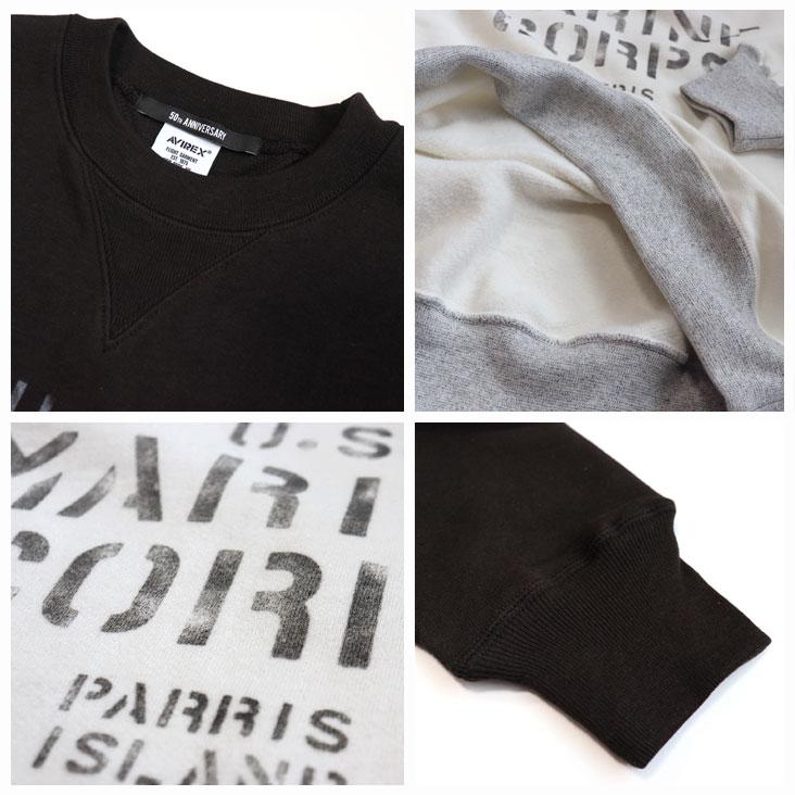 AVIREX（アヴィレックス） VINTAGE CREW SWEAT クルーネックスウェット
