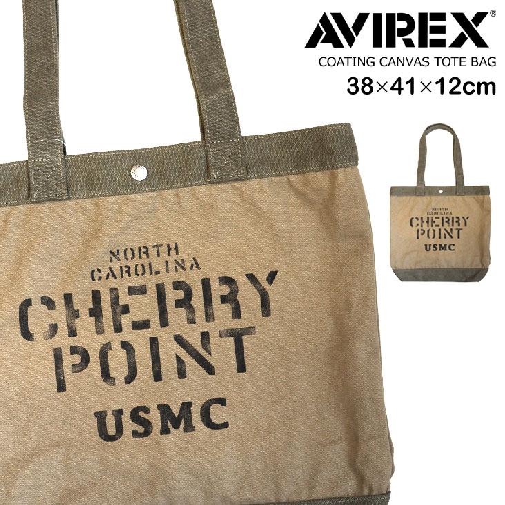 AVIREX アヴィレックス  783-5276005 COATING CANVAS TOTE BAG CHERRY POINT コーティング キャンバス トートバッグ  チェリーポイント AVIREX（アヴィレックス） アビレックス COATING CANVAS TOTE BAG