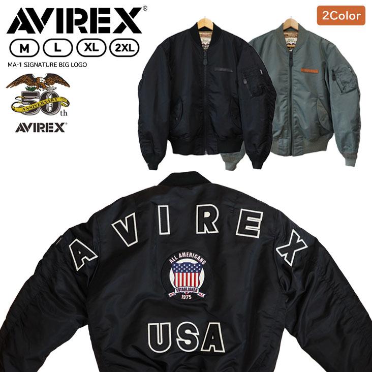 AVIREX（アヴィレックス） アビレックス MA-1 SIGNATURE BIG LOGO