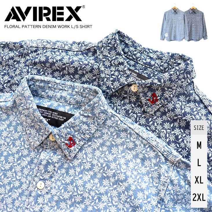 AVIREX（アヴィレックス） アビレックス FLORAL PATTERN DENIM WORK L