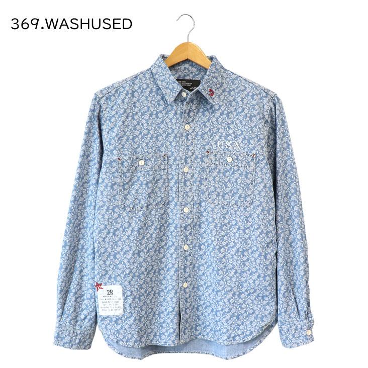 希少 AVIREX プルオーバー ワークシャツ L 肌 ループボタン アーカイブ AVIREX（アヴィレックス） アビレックス FLORAL PATTERN DENIM WORK L