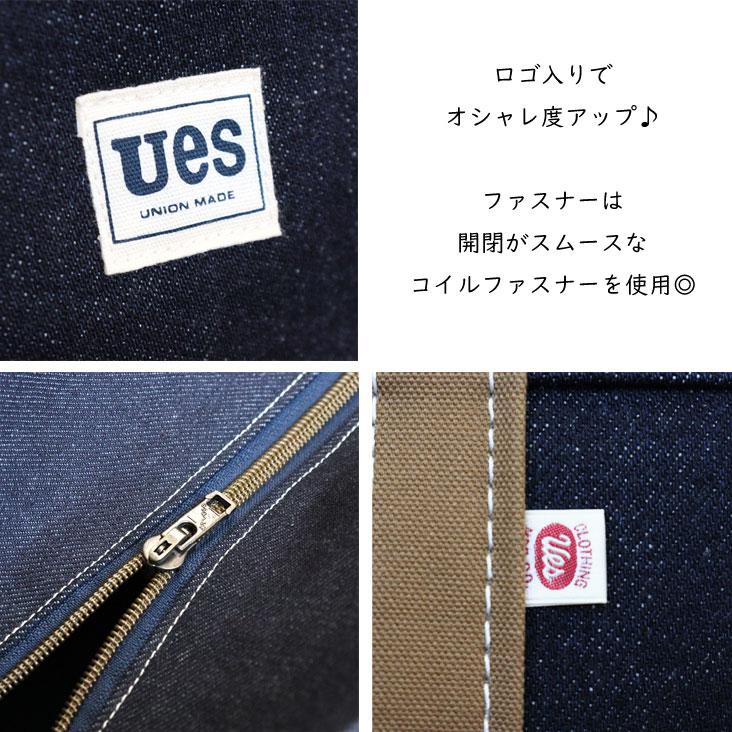 UES（ウエス） ジップトップ トートバッグ 手提げ かばん デニム