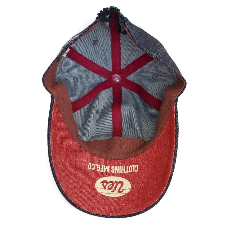 UES ウエス キャップ デニムキャップ 帽子 ワッペン カラーデニム made in JAPAN 日本製 経年変化 アメカジ カジュアル 色落ち エイジング 綿100％ ビンテージ | UES | 11