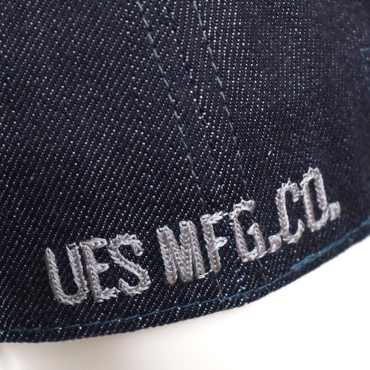 UES ウエス キャップ デニムキャップ 帽子 ワッペン カラーデニム made in JAPAN 日本製 経年変化 アメカジ カジュアル 色落ち エイジング 綿100％ ビンテージ | UES | 13