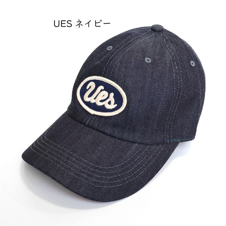 UES ウエス キャップ デニムキャップ 帽子 ワッペン カラーデニム made in JAPAN 日本製 経年変化 アメカジ カジュアル 色落ち エイジング 綿100％ ビンテージ | UES | 02