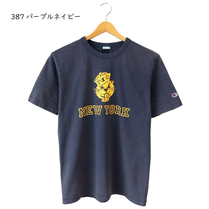 Champion（チャンピオン） プリント半袖T NEW YORK 丸胴 ビーバー