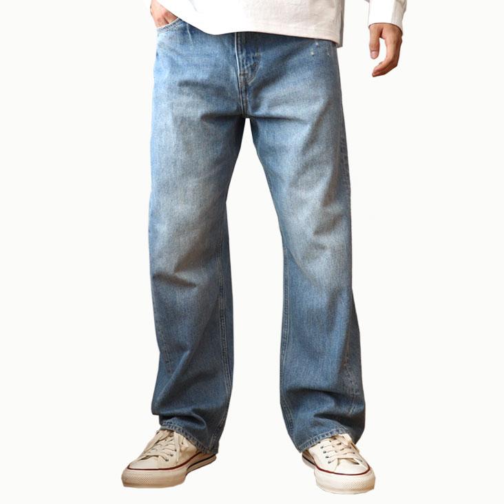 Cafetty（カフェッティ） men's 腰ばきリメイクデニム ジーンズ 綿100