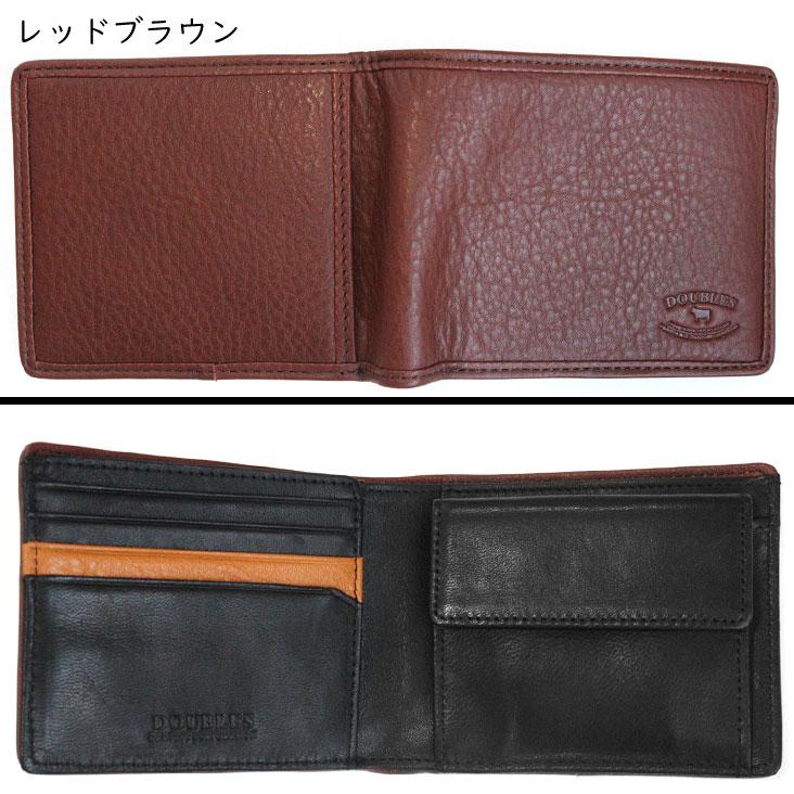 DOUBLES ダブルス 二つ折り財布 牛革×馬革 made in JAPAN 日本製 コンパクト カード お札 小銭 原皮 純国産 スキミング防止機能 カウレザー ホースレザー | DOUBLES | 02